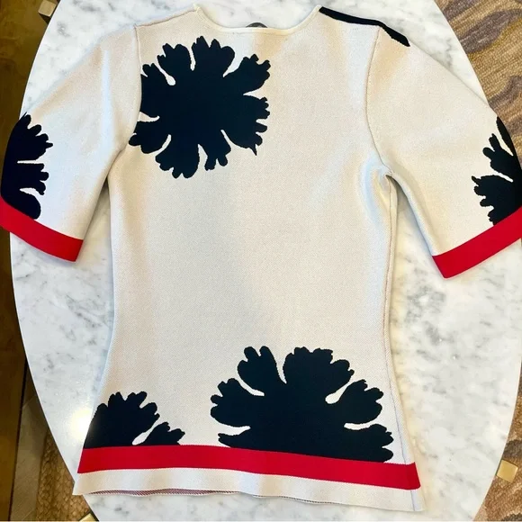 Alexander McQueen white Intarsia knit top, size S, Red/black, EUC - Picture 5 of 14